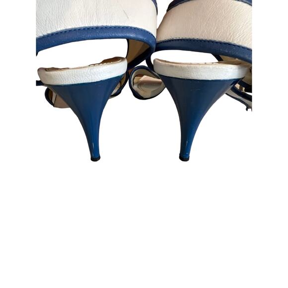 Versace Versus Heeled Sandals White Blue 39 - Picture 8 of 11